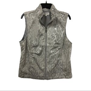 SPORT HALEY SILVER‎ GRAY FAUX FUR VEST L
